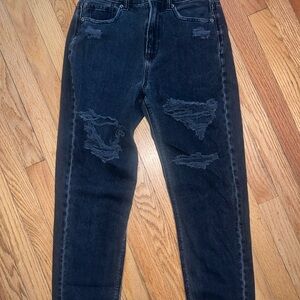 Distressed American Eagle Mom Jeans